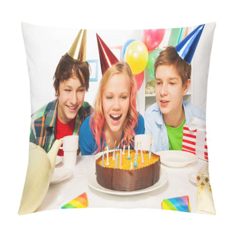 Personality  Happy Teens Celebrate Birthday Pillow Covers