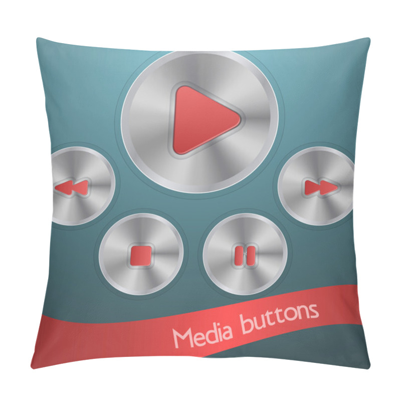 Personality  Media Buttons  Banner Vector Illustration   Pillow Covers