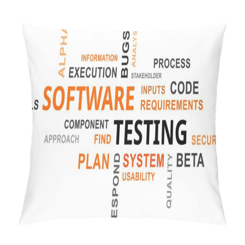 Personality  Word Cloud - Software Testing Pillow Covers