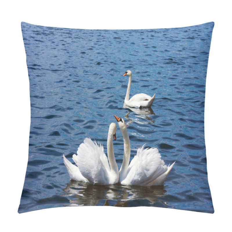 Personality  Three White Swans Pillow Covers