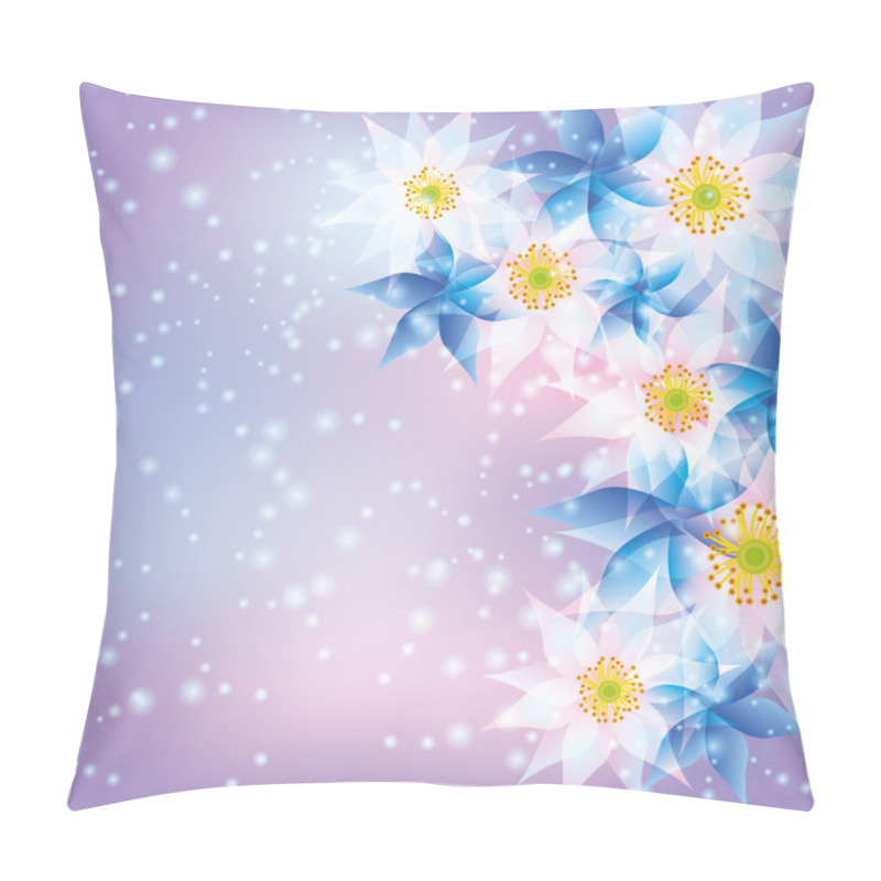 Personality  Abstract Background With Flowers Vector Pillow Covers