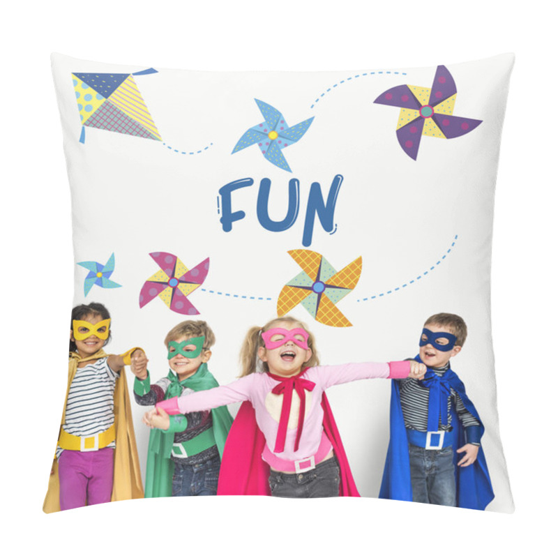 Personality  Children In Superhero Costumes Pillow Covers