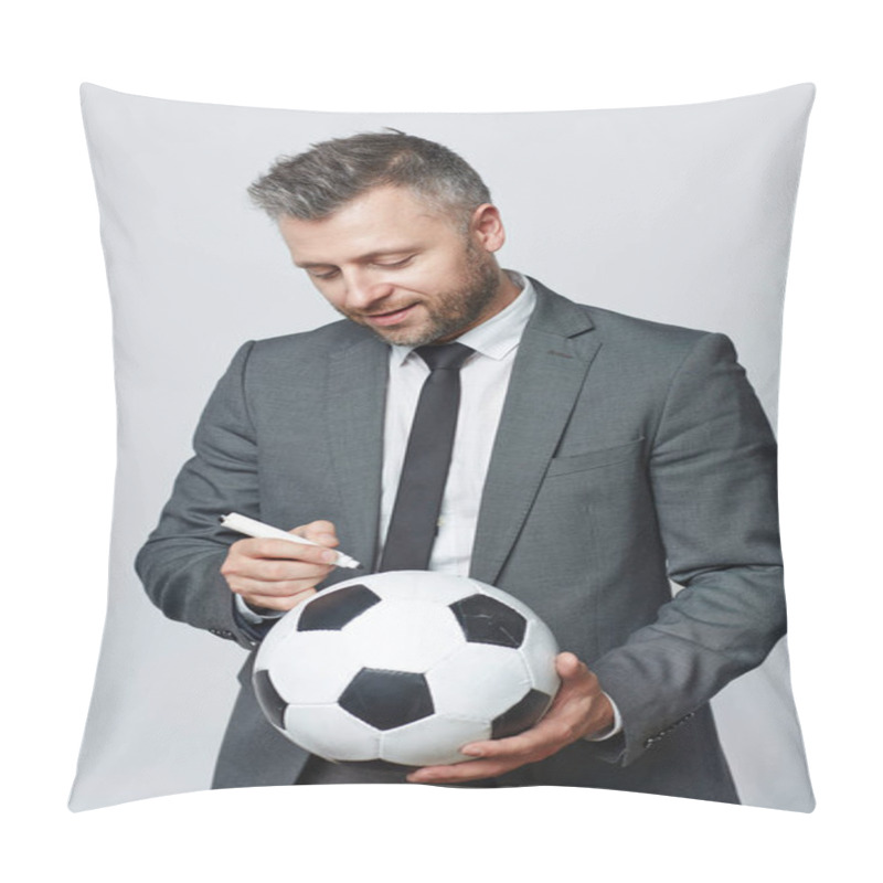 Personality  Soccer Trainer Signing Ball For Fans Pillow Covers