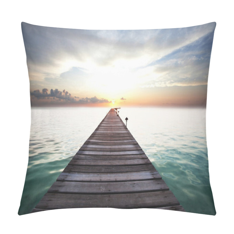 Personality  Boardwalk On Beach Pillow Covers