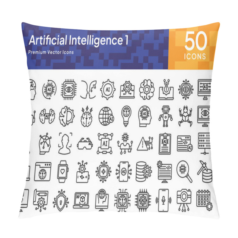 Personality  High-Tech AI Banner Showcasing Stunning Visuals For Digital Systems And Smart Data Processing Pillow Covers