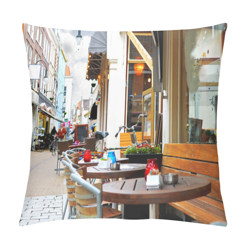 Personality  Evening Street Cafe In Gorinchem. Netherlands Pillow Covers