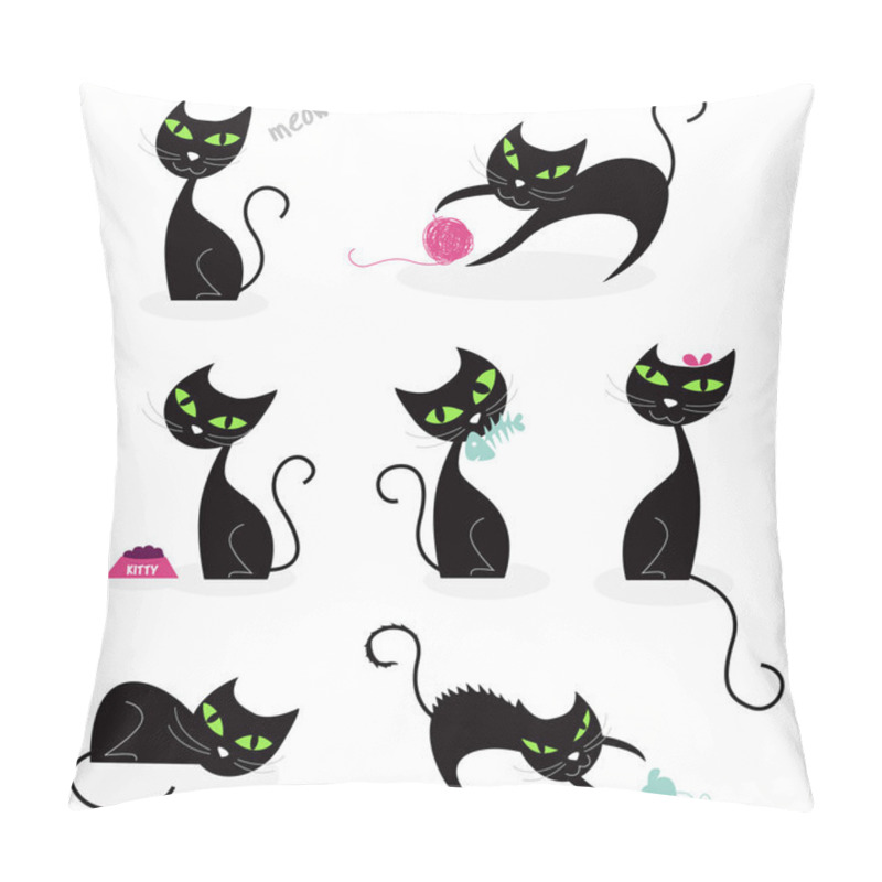 Personality  Black Cat Silhouette Collection Pillow Covers