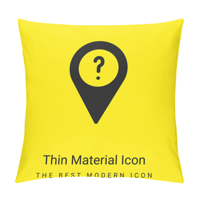 Personality  Ask Minimal Bright Yellow Material Icon Pillow Covers