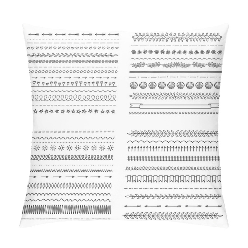 Personality  Vector Lines Set Pillow Covers