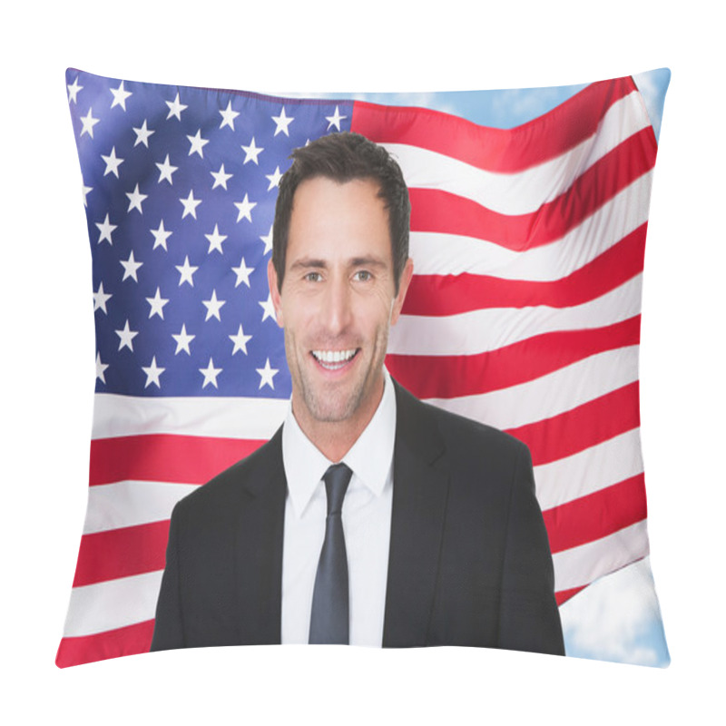 Personality  Happy American Businessman Pillow Covers