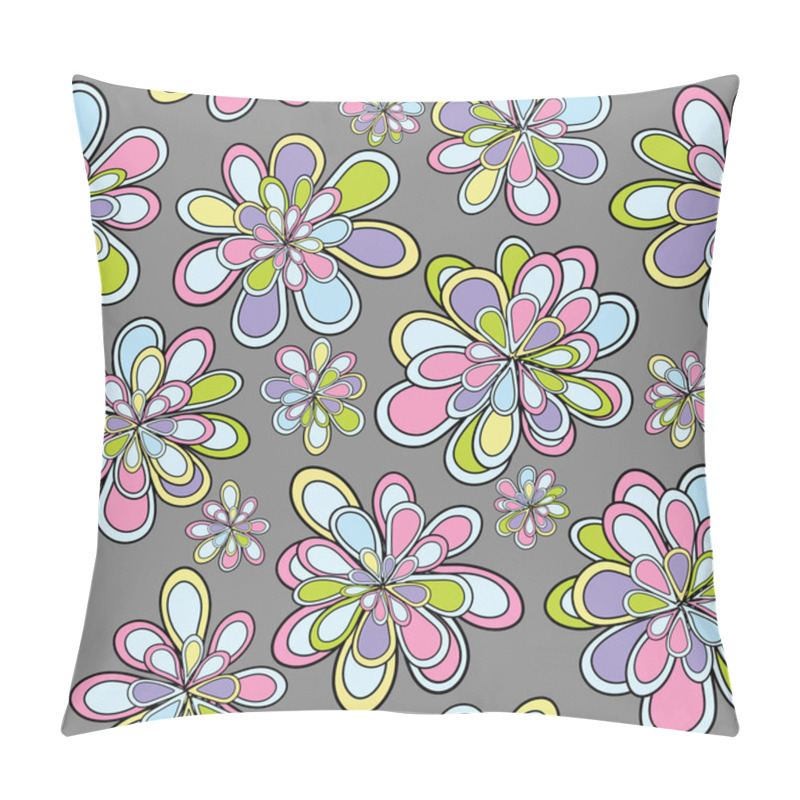 Personality  Seamles Pattern With Flowers In Pastel Tones Pillow Covers