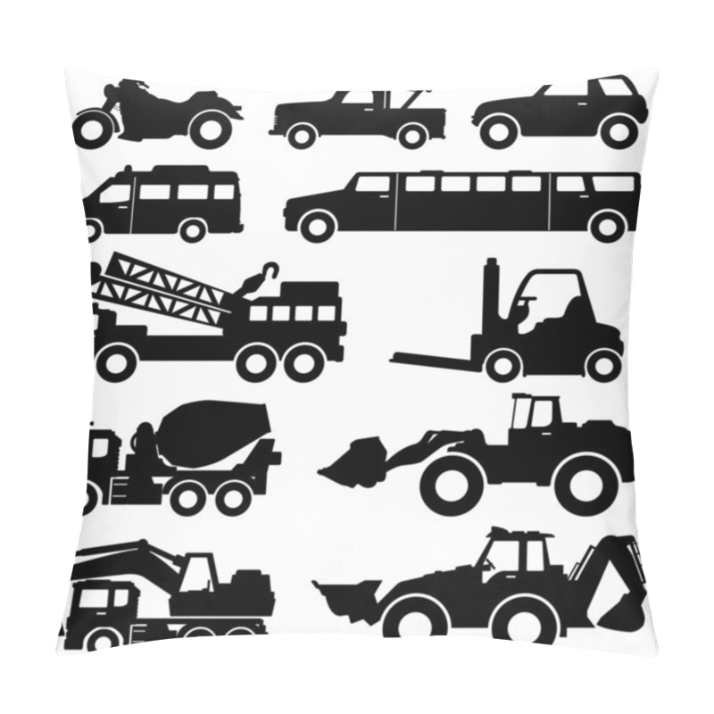 Personality  Excavator Truck Van Limousine Lorry Car Forklift Vehicle Pillow Covers