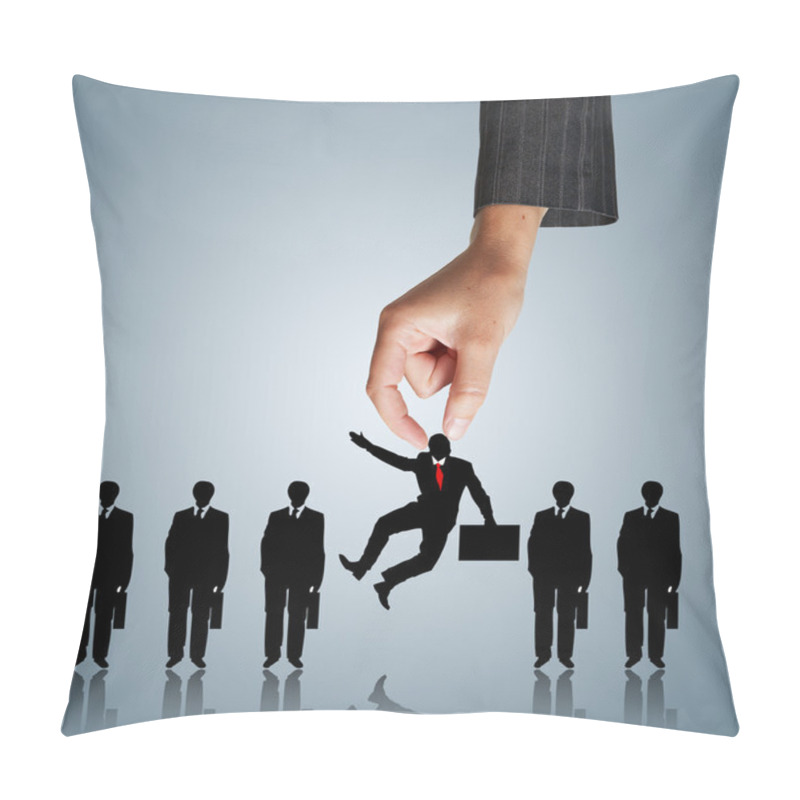 Personality  Human Resources Concept: Choosing The Perfect Candidate For The Pillow Covers