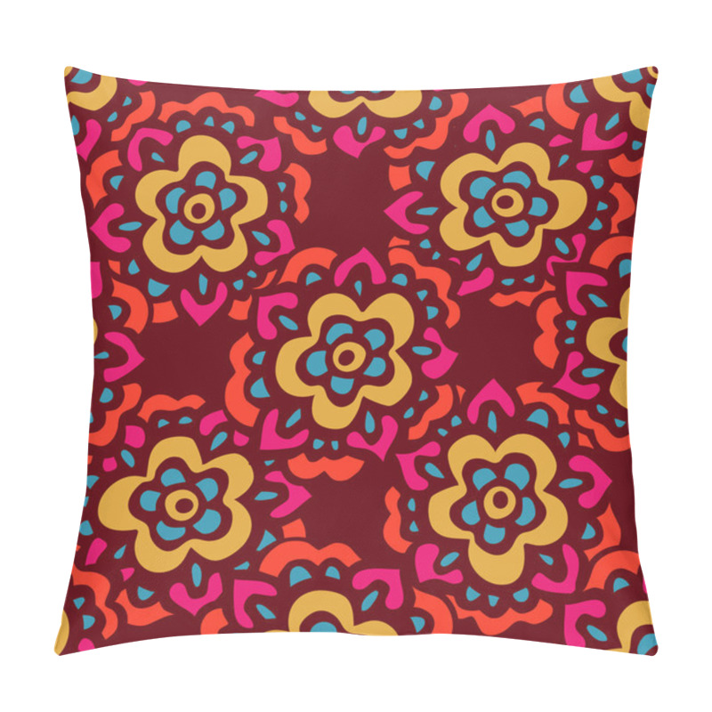 Personality  Seamless Cute Doodle Vector Floral Pattern Pillow Covers