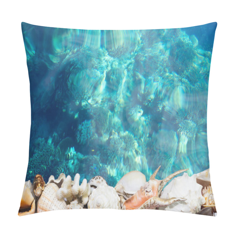 Personality  Tropical Shells And Blue Reef Pillow Covers