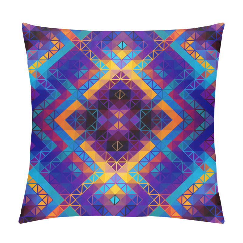 Personality  Abstract Seamless Tileable Pattern. Triangles Aztec Background. Vector Image. Pillow Covers