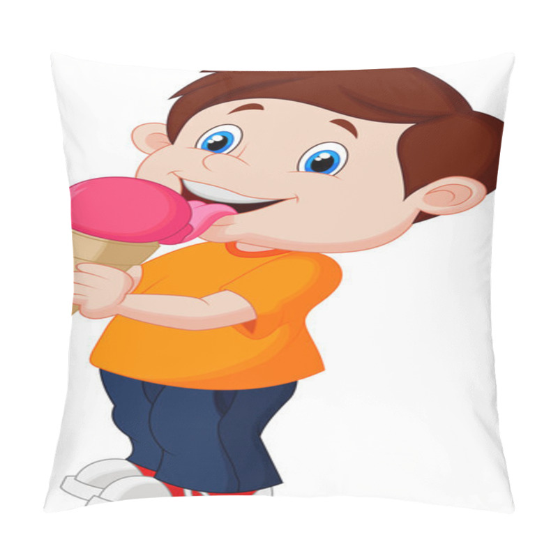 Personality  Boy Licking Ice Cream Pillow Covers