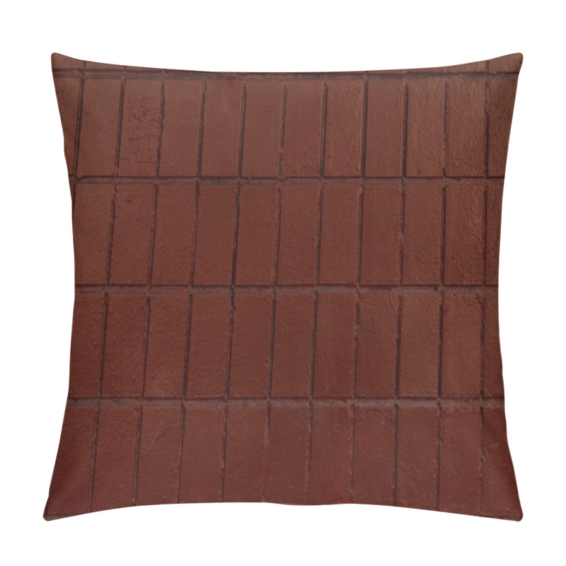 Personality  Dark Brown Wall With Old Bricks, Full Frame Background      Pillow Covers