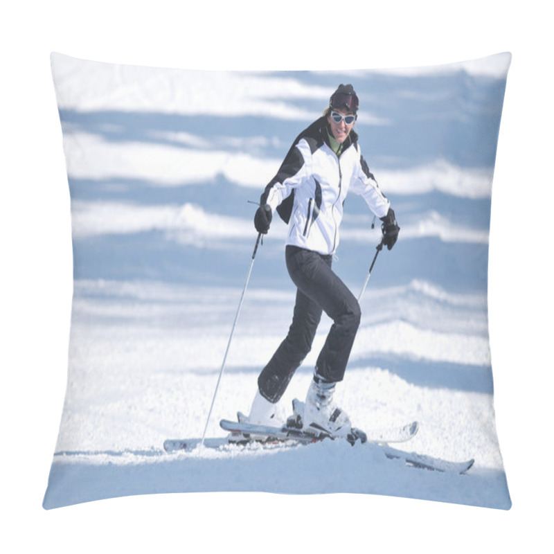 Personality  Winer Woman Ski Pillow Covers