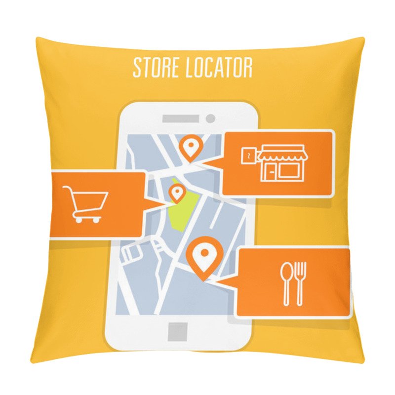 Personality  Store Locator Tracker App And Mobile Gps Navigation  Pillow Covers