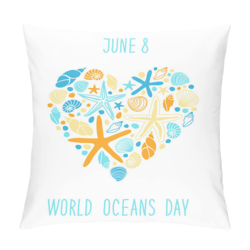 Personality  Cute World Oceans Day Background Pillow Covers