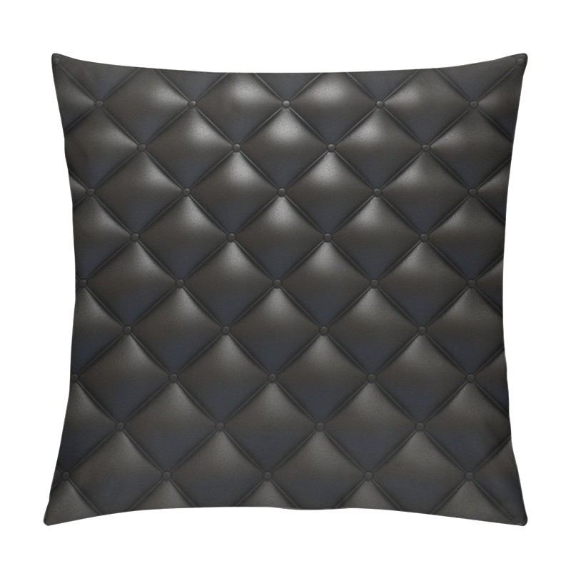 Personality  Black Leather Upholstery Texture Pillow Covers