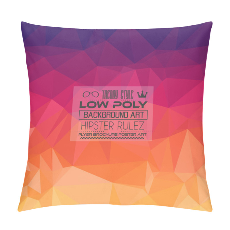 Personality  Low Poly Triangular Trendy Background Pillow Covers