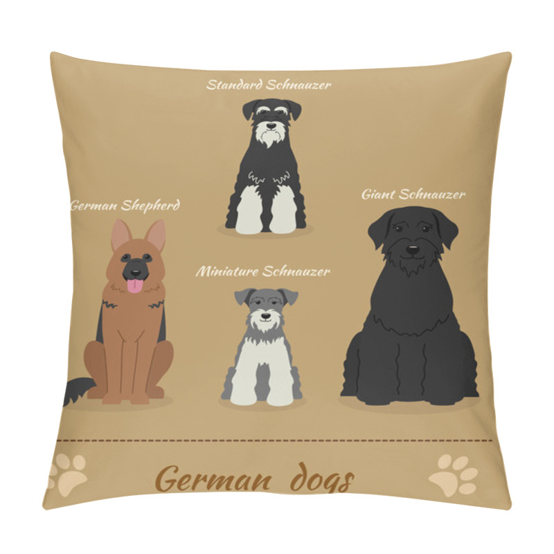 Personality  Set Of German Dogs Pillow Covers