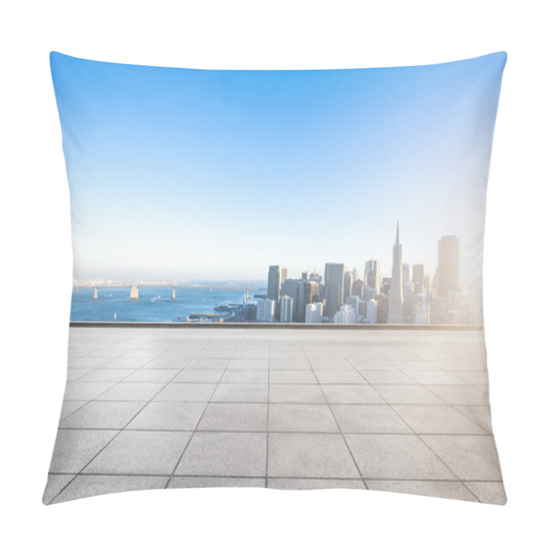 Personality  Empty Floor With Cityscape And Skyline Of San Francisco Pillow Covers