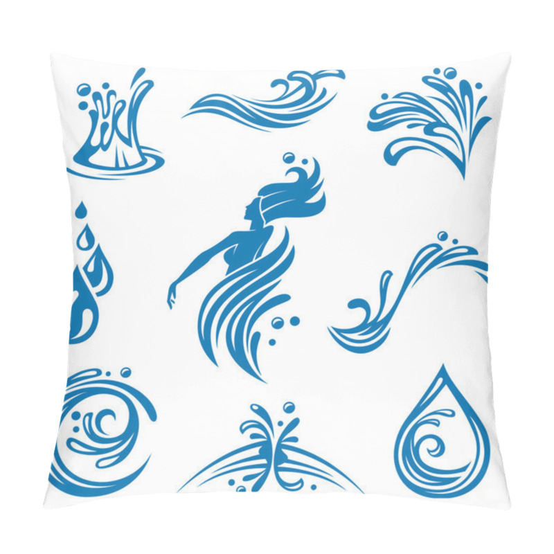 Personality  Water Icons Pillow Covers