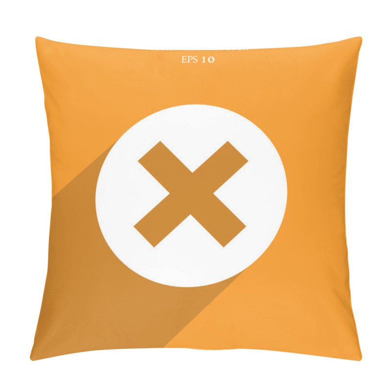 Personality  Vector Close Web Flat Icon Pillow Covers