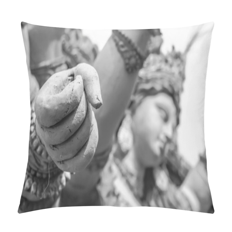 Personality  Goddess Durga Hand Fist Sculptures Pillow Covers