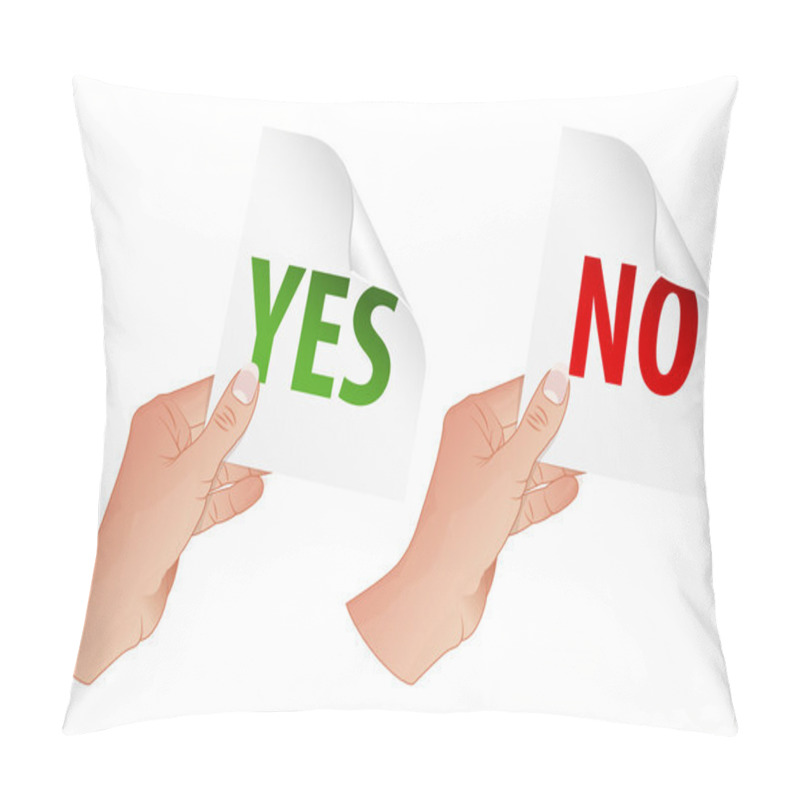 Personality  Hand With Yes And No Signs Pillow Covers