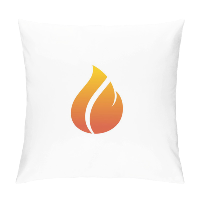 Personality  Fire Flame Icon Logo Design Vector Template Pillow Covers