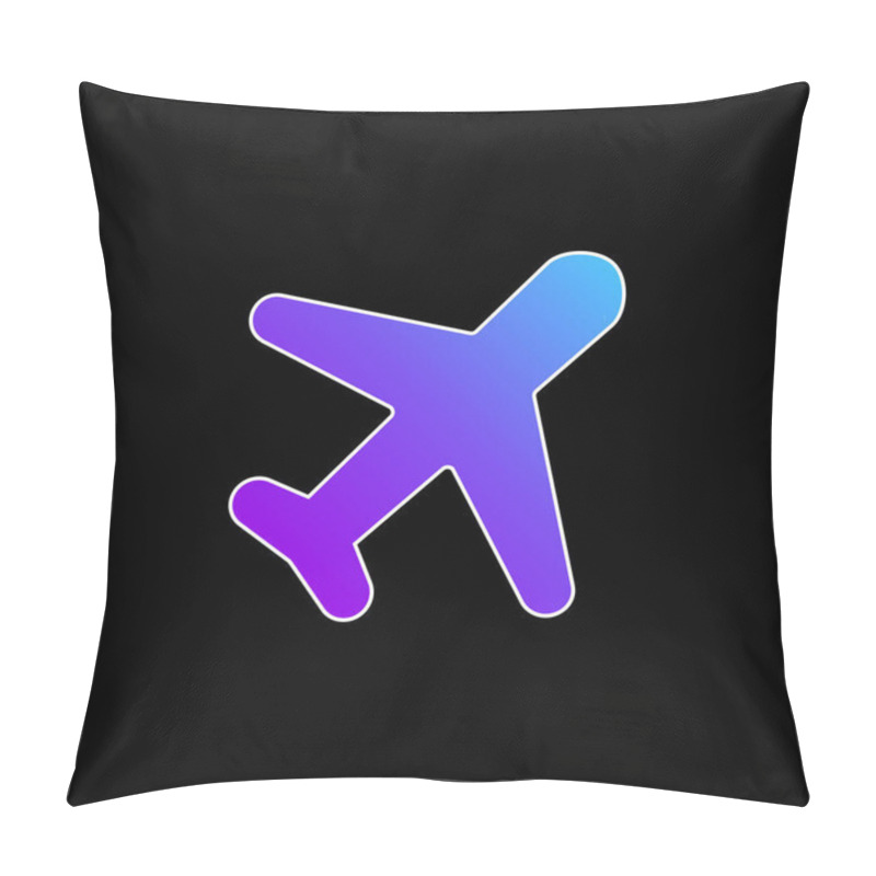 Personality  Air Mail Blue Gradient Vector Icon Pillow Covers