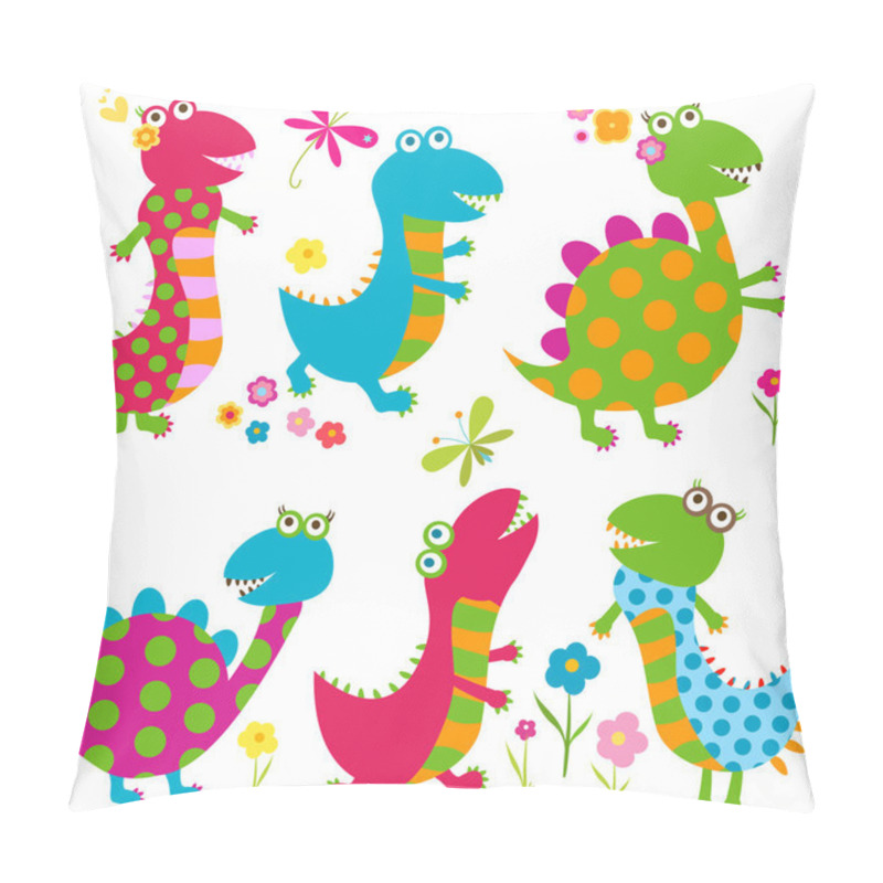 Personality  Happy Dinosaurs Pillow Covers