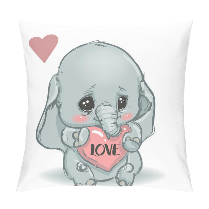 Personality  Cute Little Cartoon Elephant Pillow Covers