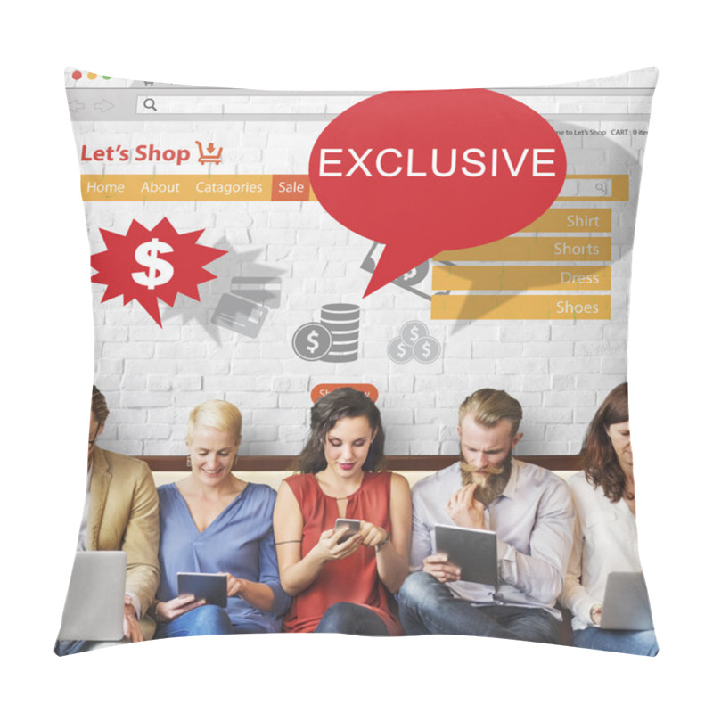 Personality  People Sit With Devices And Exclusive Pillow Covers