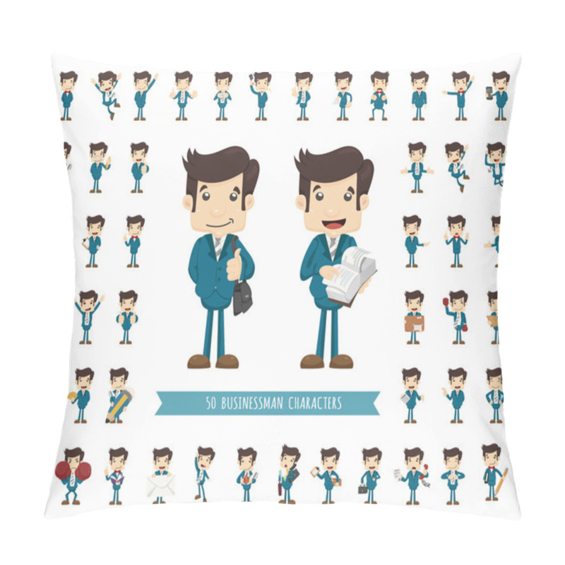 Personality  Set Of Businessman Character Pillow Covers