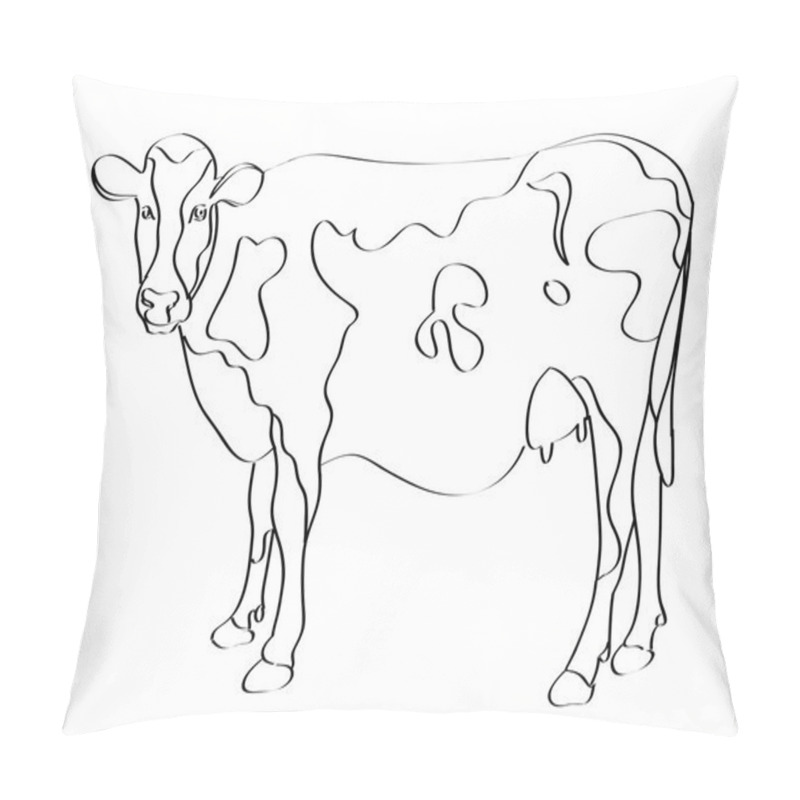 Personality  Black And White Spotted Cow Pillow Covers