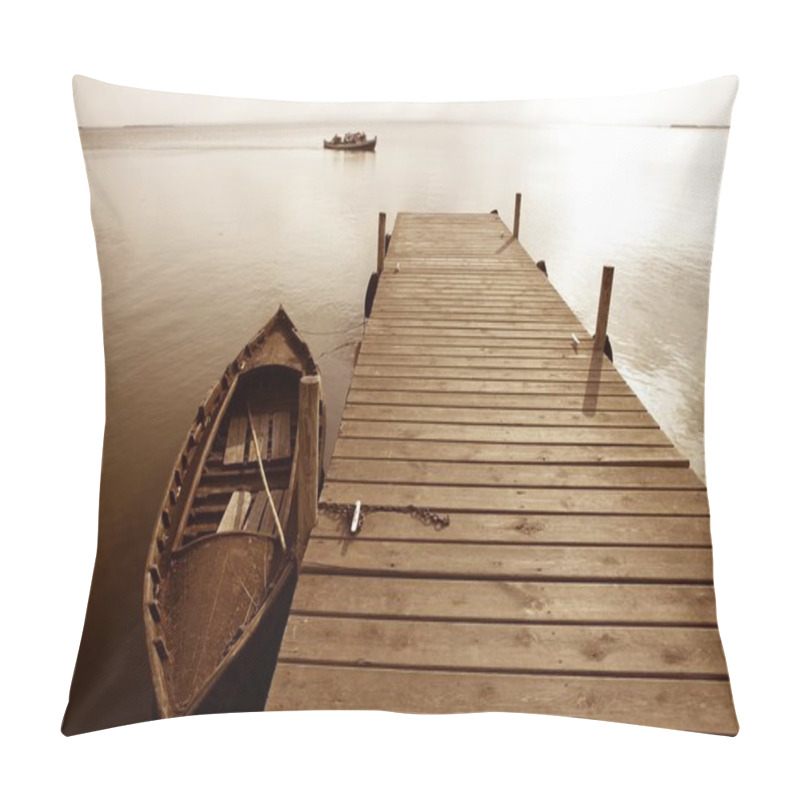 Personality  Albufera Lake Wetlands Pier In Valencia Spain Pillow Covers