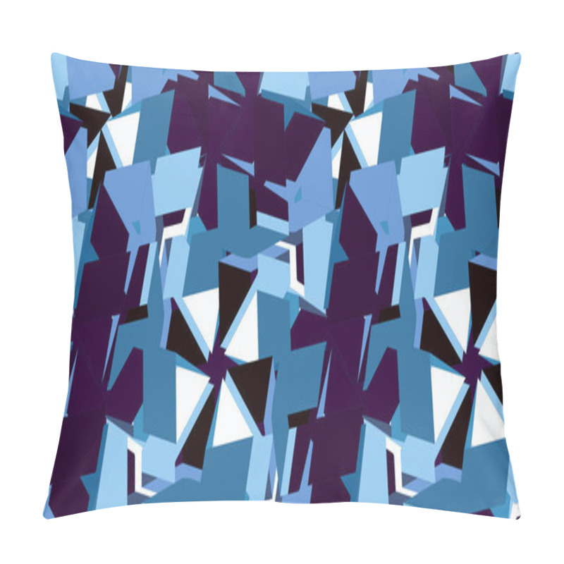 Personality  Geometric 3d Shapes Seamless Pattern. Modern Geometric Texture Design. Vector Illustration.  Pillow Covers