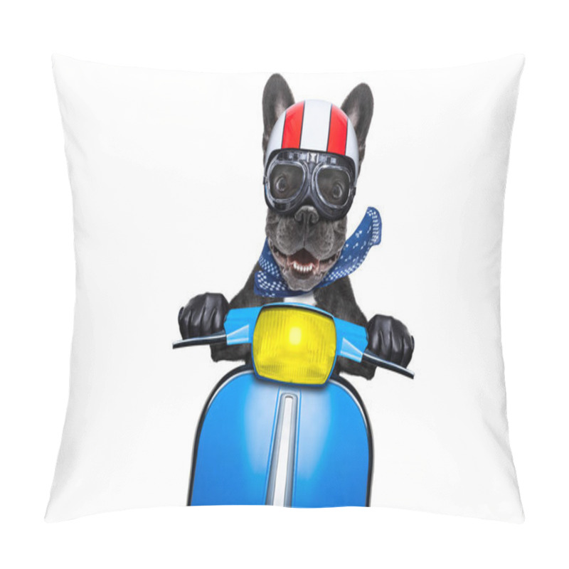 Personality  Dog On Motorbike Pillow Covers