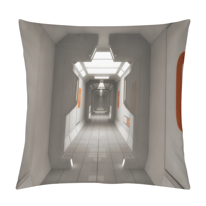 Personality  Futuristic Corridor Architecture  Pillow Covers