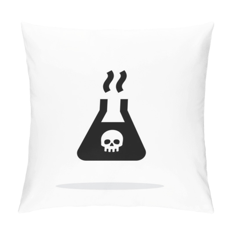 Personality  Dangerous Substance Simple Icon On White Background. Pillow Covers