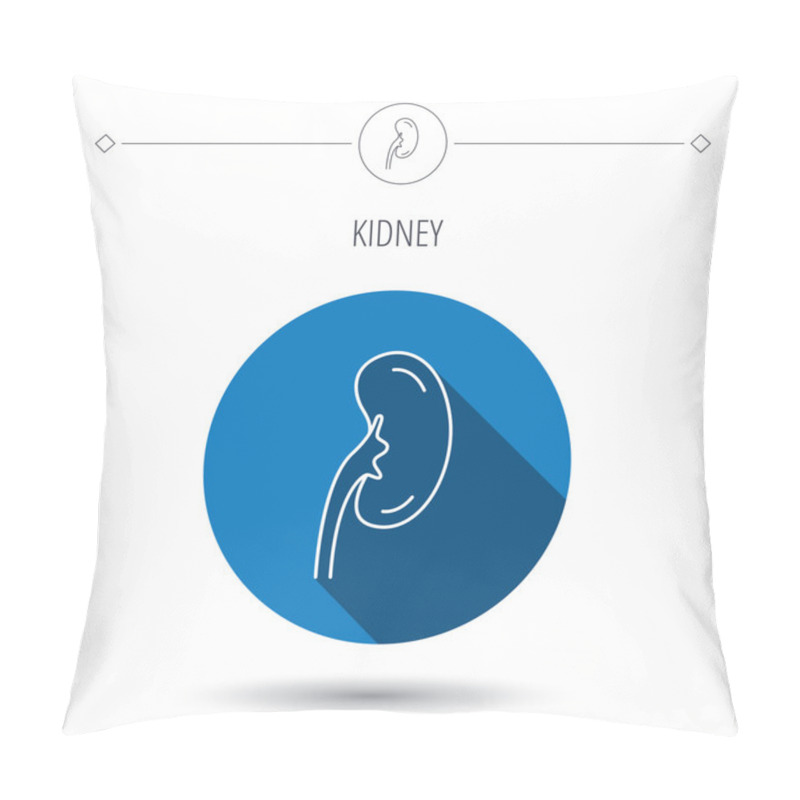 Personality  Kidney Icon. Transplantation Organ Sign. Pillow Covers