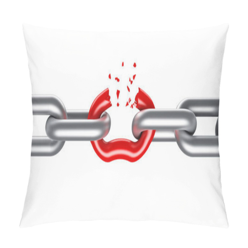 Personality  Steel Chain Breaking With Unique Red Link Pillow Covers