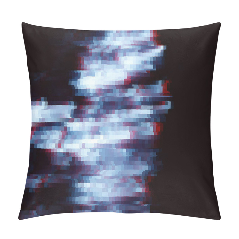 Personality  Chaotic Background With Crazy Directions Of Light Streaks In Blue And Red For Concepts About Movement Pillow Covers