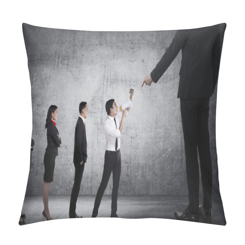 Personality  Business Team Protest To The Boss Pillow Covers