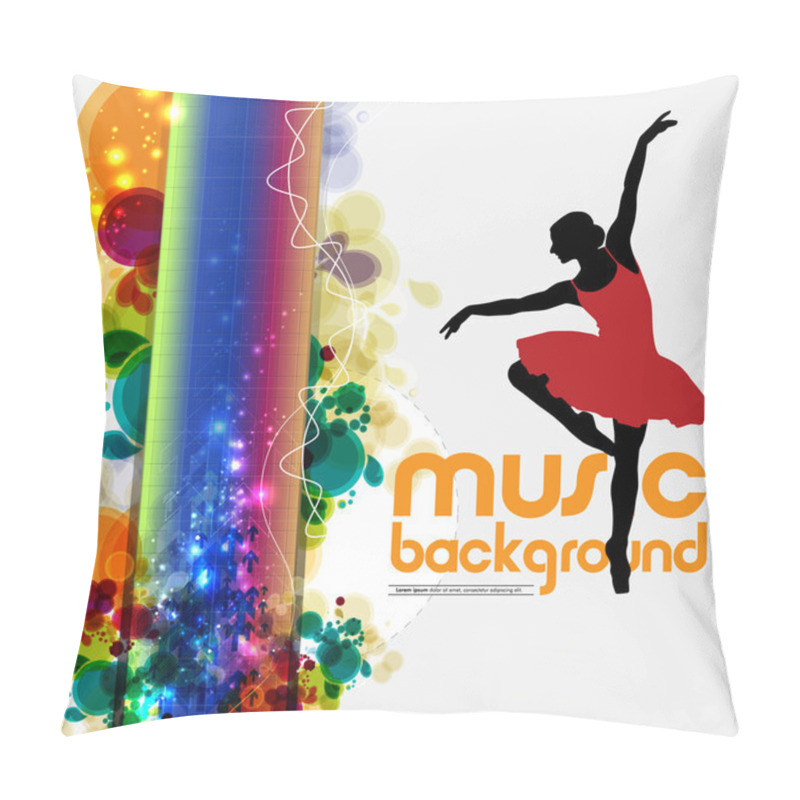 Personality  Ballet. Dancing Illustration. Vector Pillow Covers